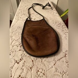 VTG Brown Erda Leather bohemian style Crossbody Bag Cambridge ME